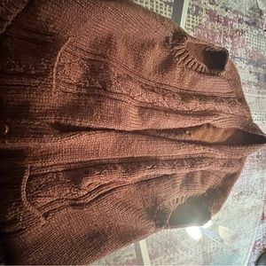 Brown poncho sleeveless vest